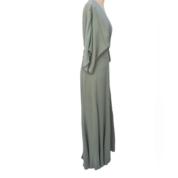 Reformation Winslow Elegant Green Wrap Dress Size Medium - Picture 7 of 14